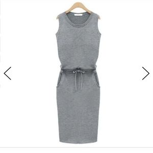 Size M Carmellita Rodengo Dress heather gray NWOT
